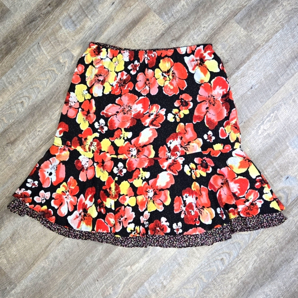 Christopher & Banks Reversible Floral Skirt